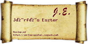 Járfás Eszter névjegykártya