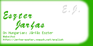 eszter jarfas business card