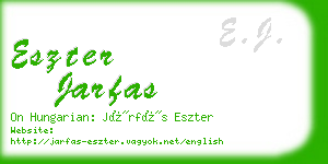 eszter jarfas business card
